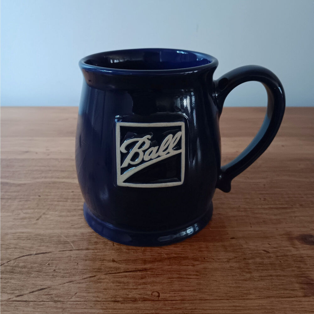 Ball Canning Cobalt Blue Barrel Coffee Mug